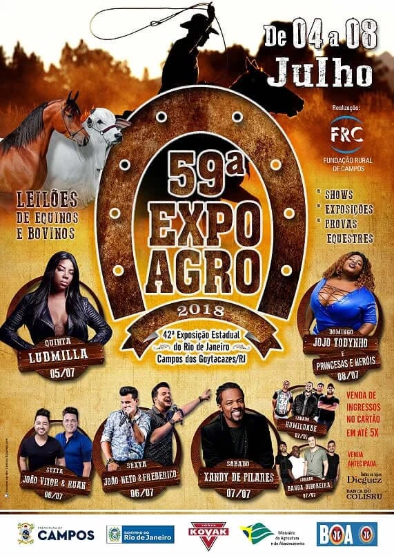 Folder da 59ª ExpoAgro, 2018